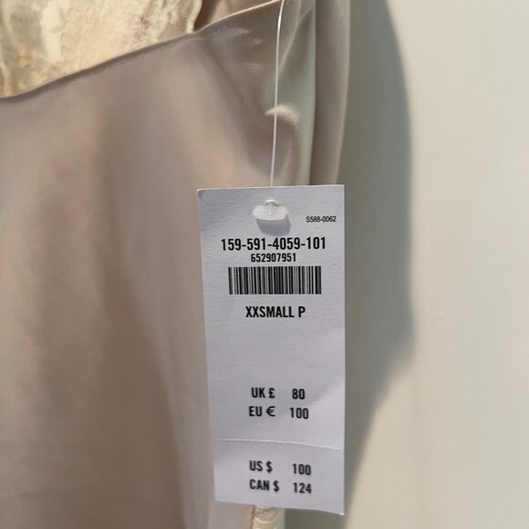 NEW WITH TAGS Abercrombie & Fitch Cream Satin/Lace Dress - Picture 3 of 3